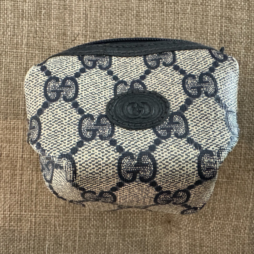 Vintage Gucci navy coin purse - Picture 1 of 4